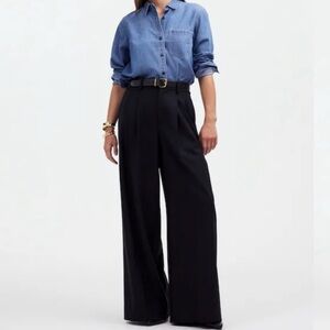 Madewell Black Wide-Leg Pants